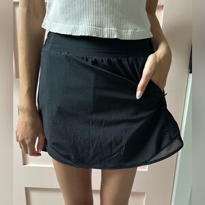 Lululemon black athletic skirt with built in shorts